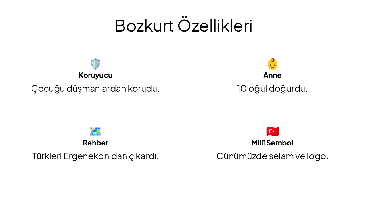 Slide 16 - Bozkurt Özellikleri
