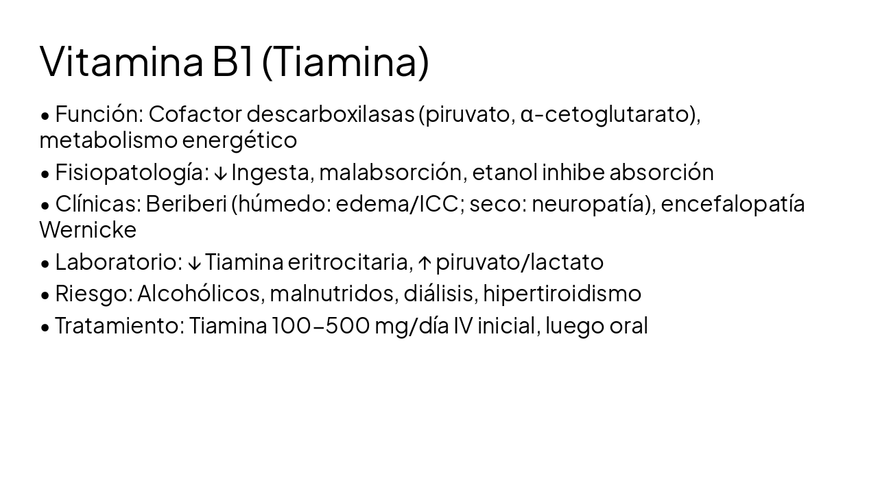 Slide 14 - Vitamina B1 (Tiamina)