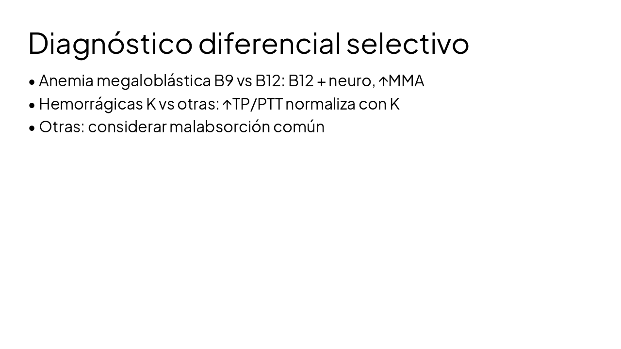 Slide 23 - Diagnóstico diferencial selectivo