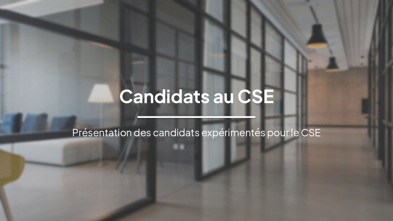 Slide 1 - Candidats au CSE