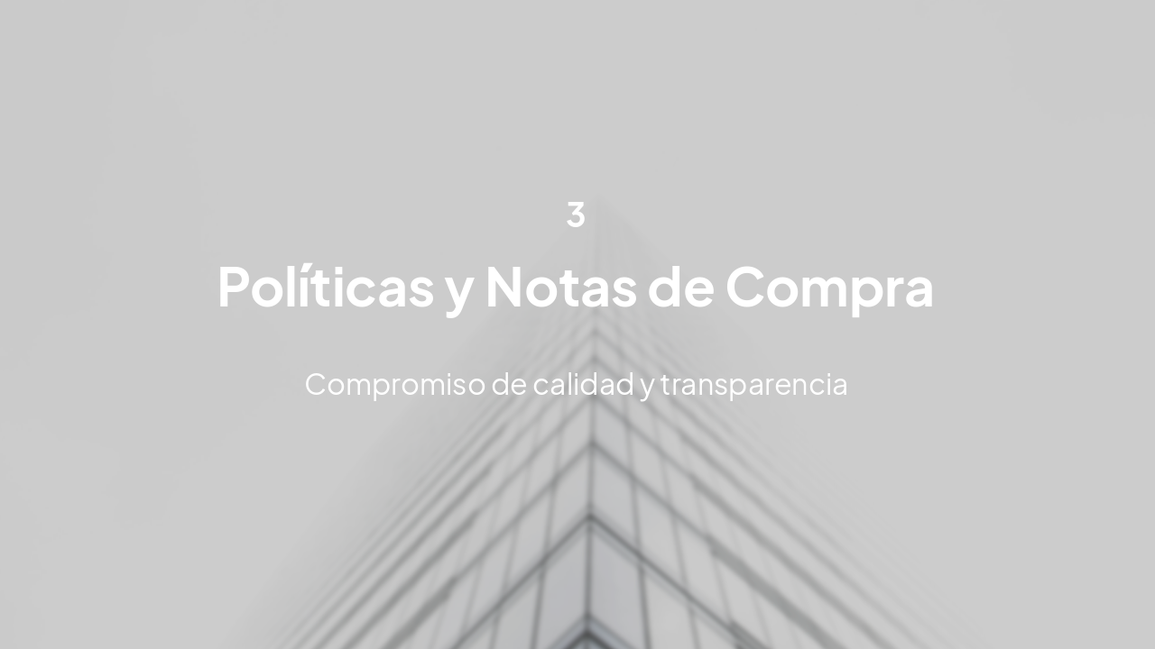 Slide 8 - Políticas y Notas de Compra