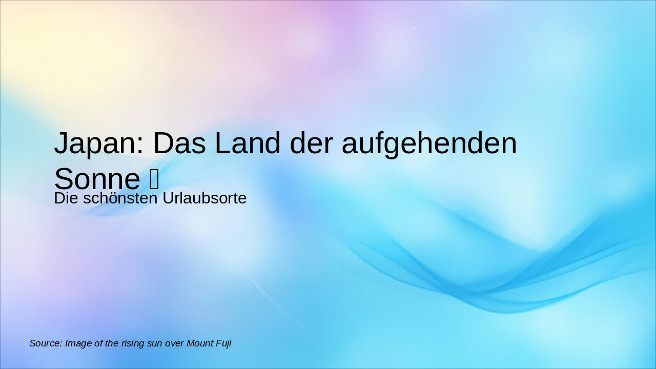 Japan's Top Vacation Spots 🌅