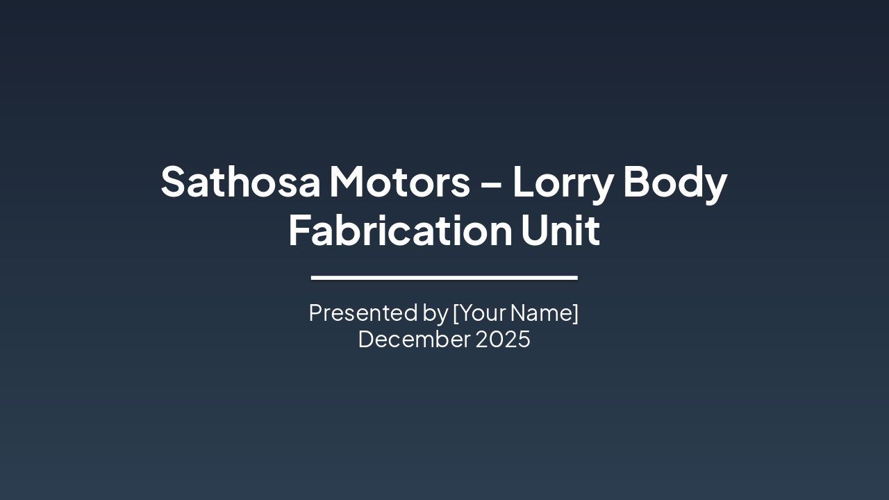 Sathosa Lorry Body: Nov Review & Dec Plan (38 chars)