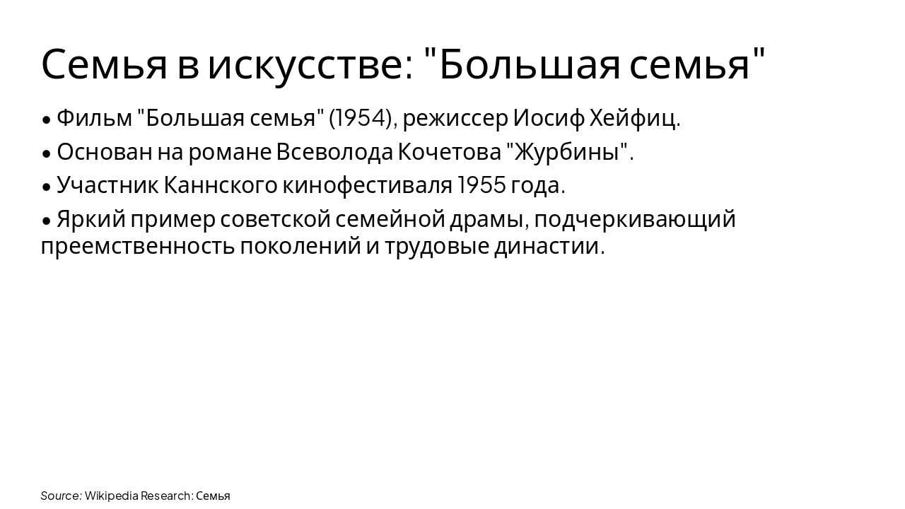 Slide 4 - Семья в искусстве: "Большая семья"
