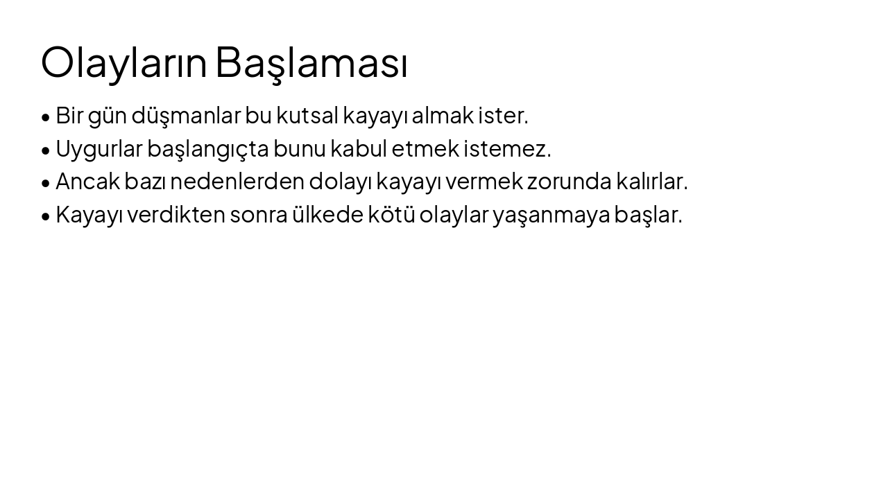 Slide 6 - Olayların Başlaması