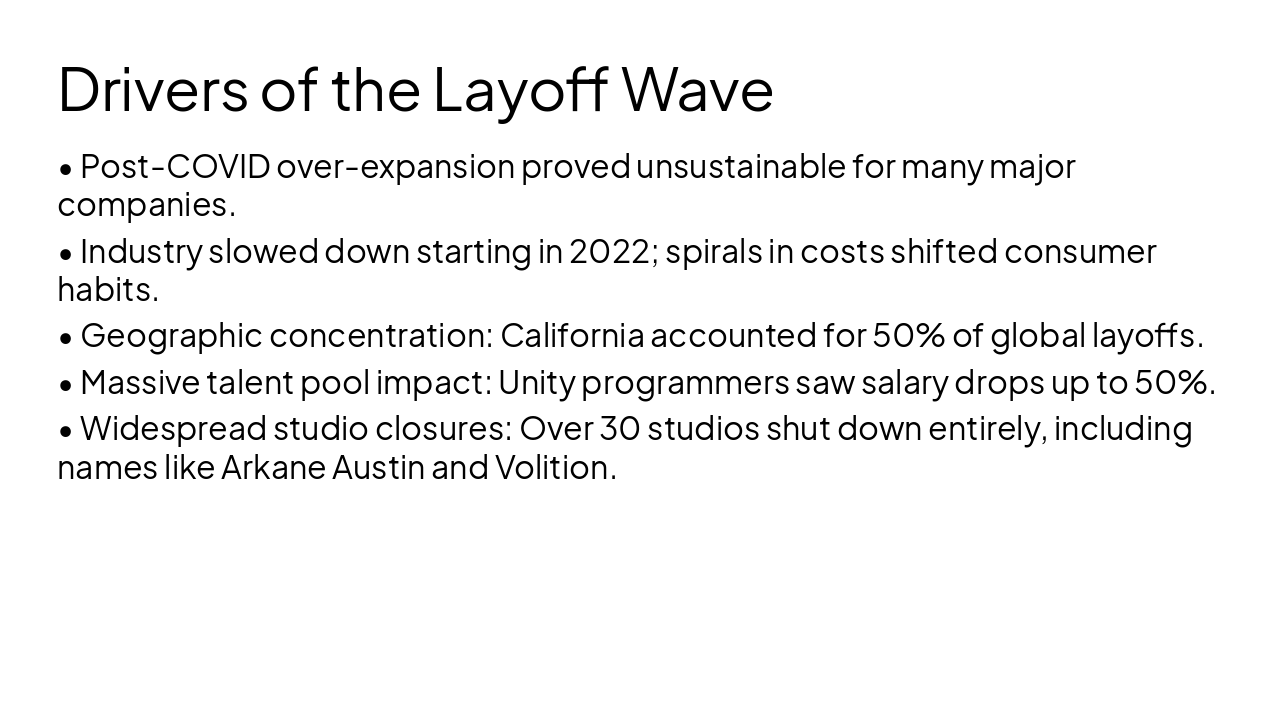 Slide 9 - Drivers of the Layoff Wave