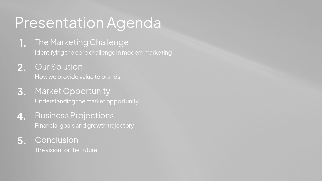Slide 2 - Presentation Agenda