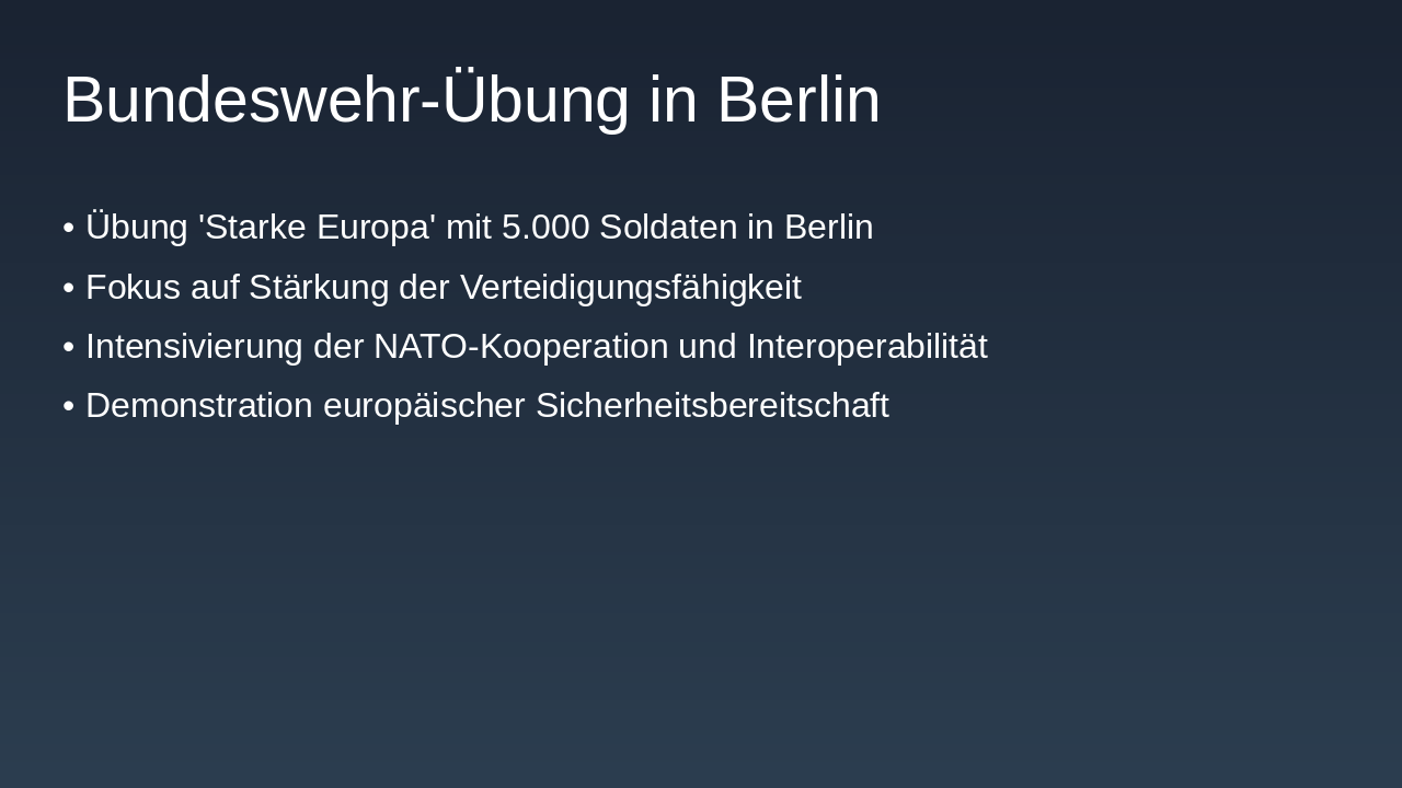 Slide 5 - Bundeswehr-Übung in Berlin