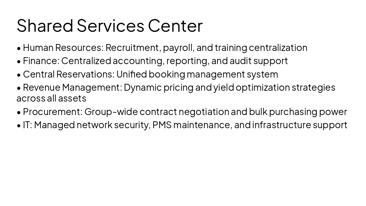 Slide 9 - Shared Services Center
