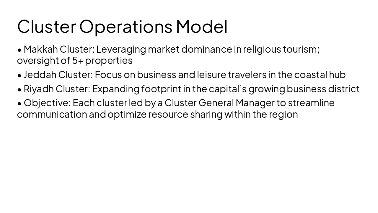 Slide 5 - Cluster Operations Model