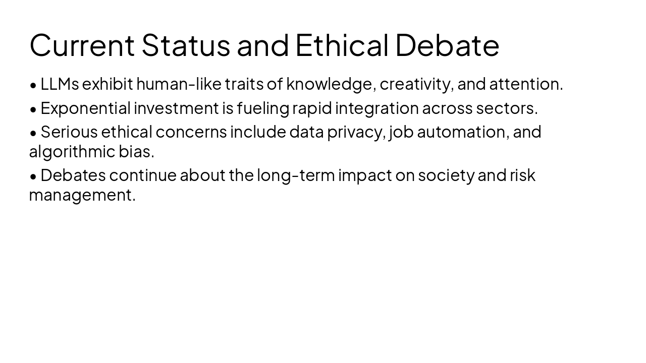 Slide 10 - Current Status and Ethical Debate