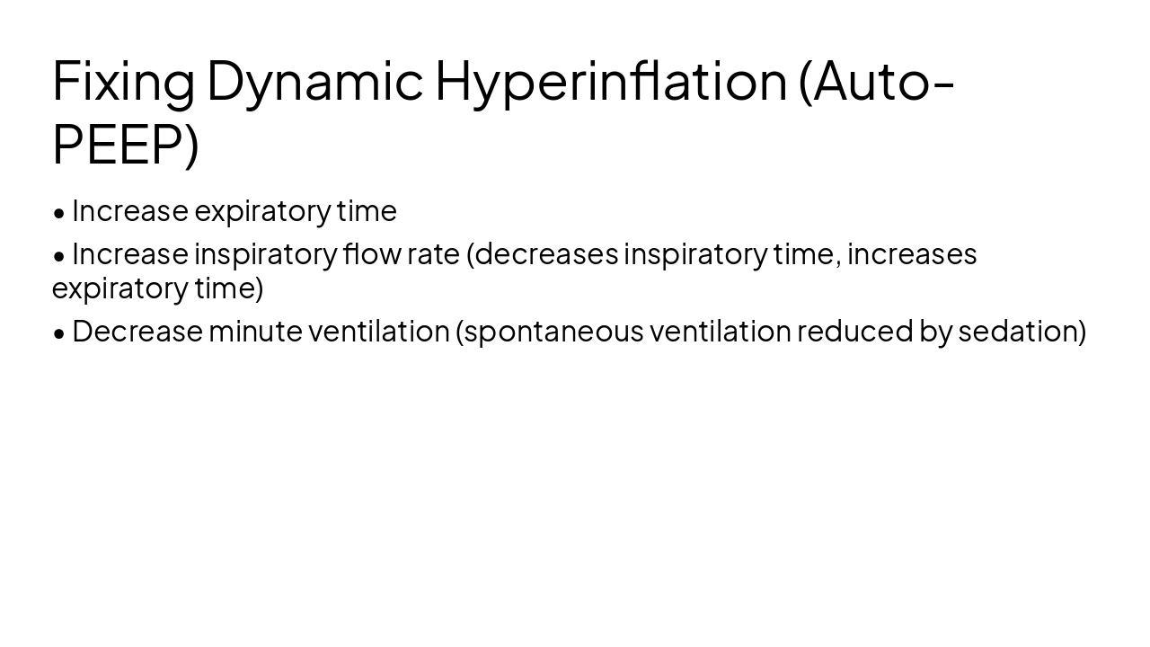 Slide 17 - Fixing Dynamic Hyperinflation (Auto-PEEP)