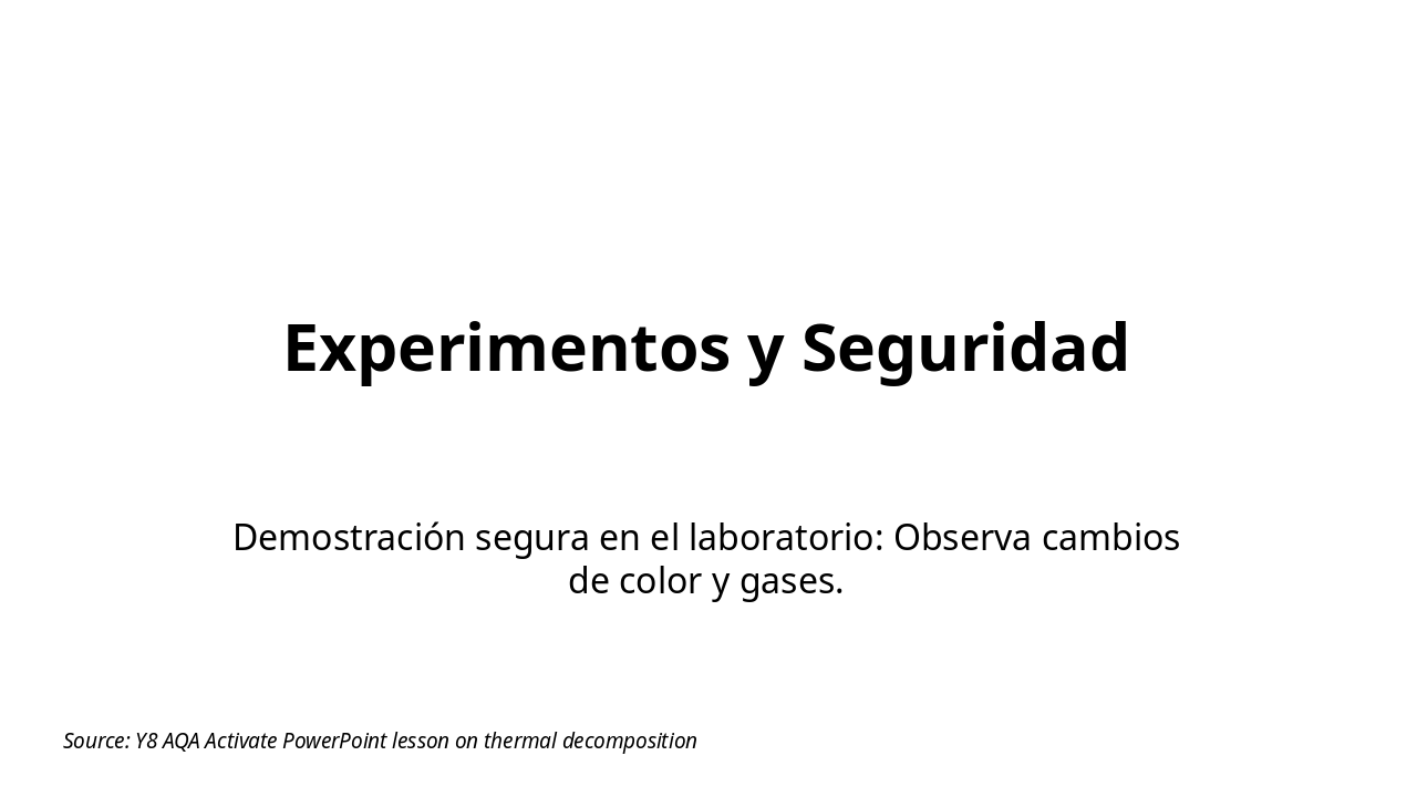 Slide 9 - Experimentos y Seguridad