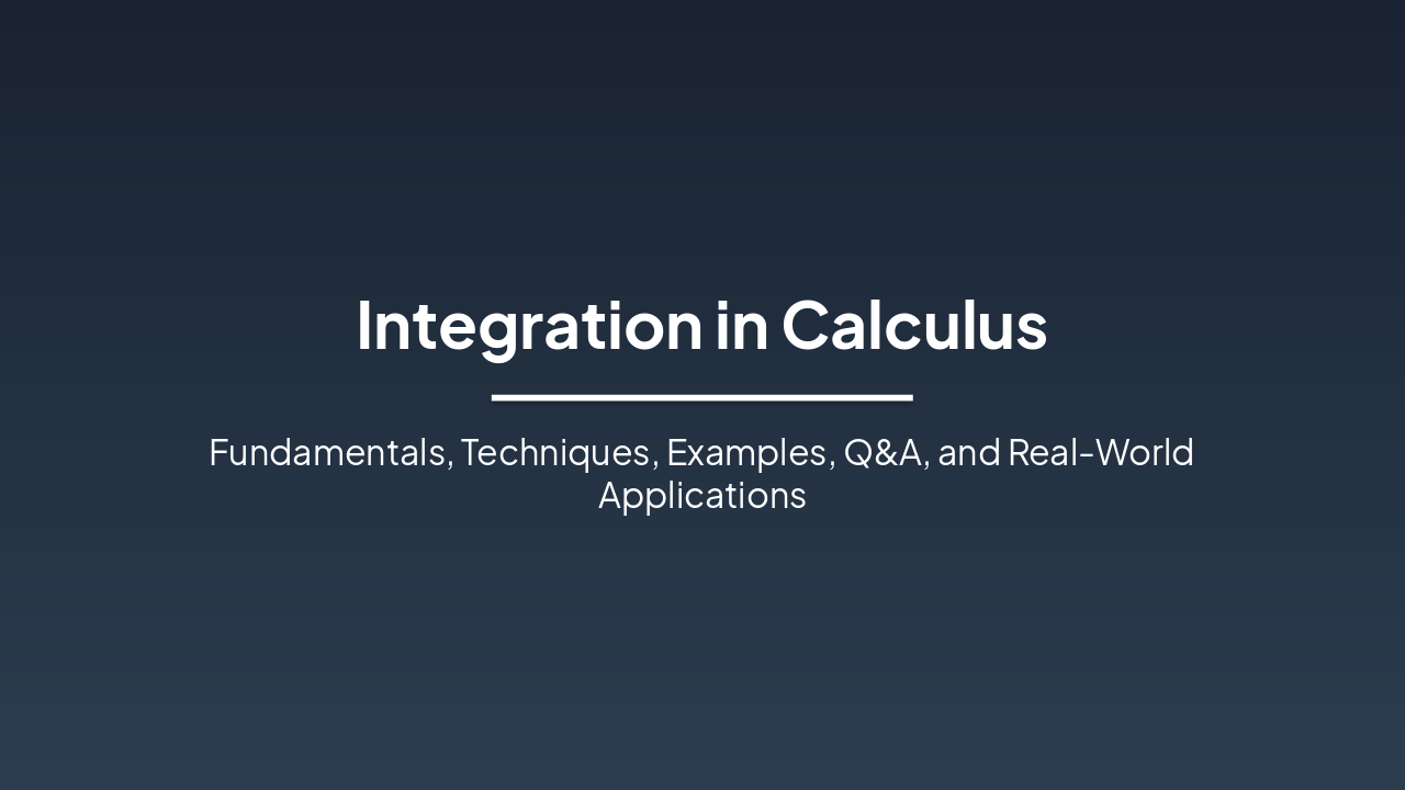 Mastering Integration in Calculus