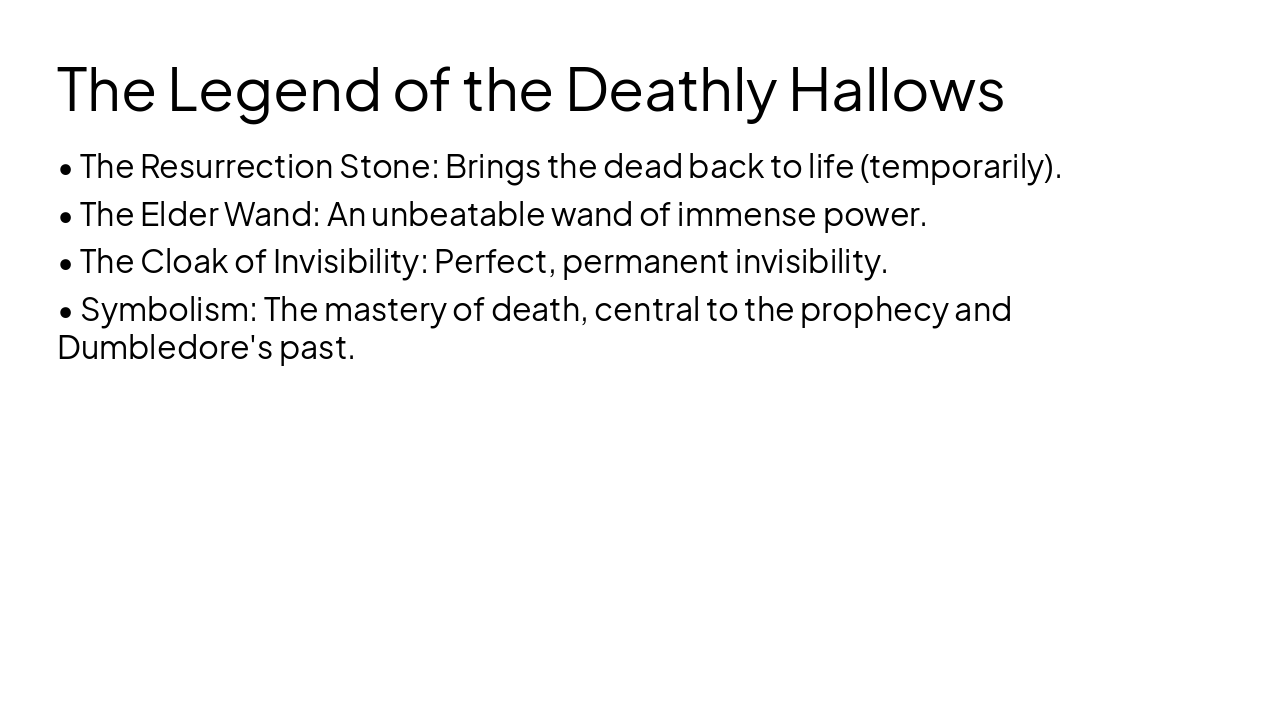 Slide 5 - The Legend of the Deathly Hallows