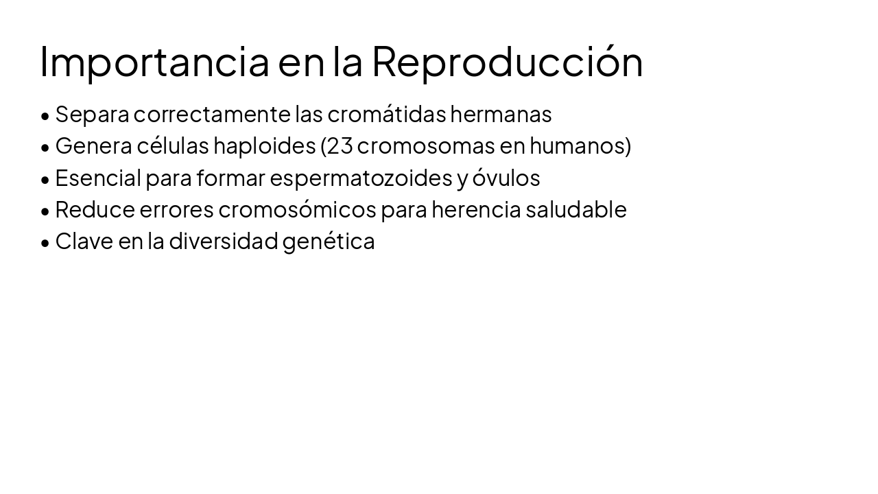 Slide 6 - Importancia en la Reproducción
