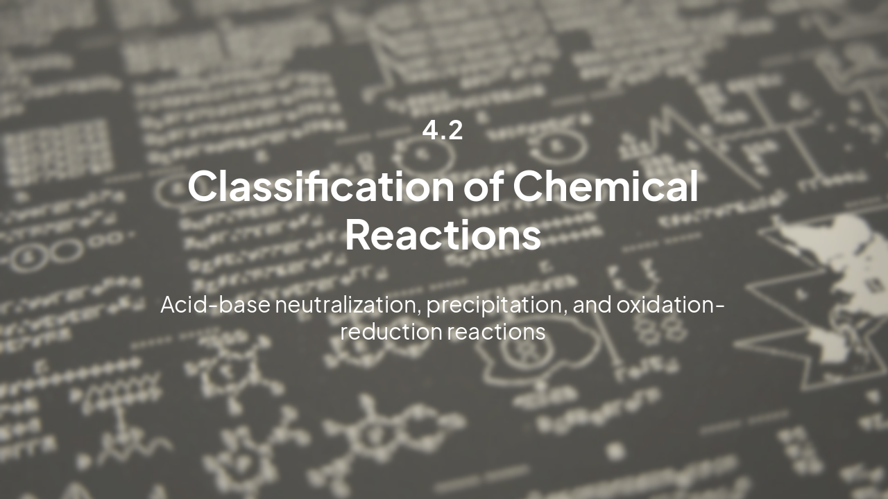 Slide 7 - Classification of Chemical Reactions