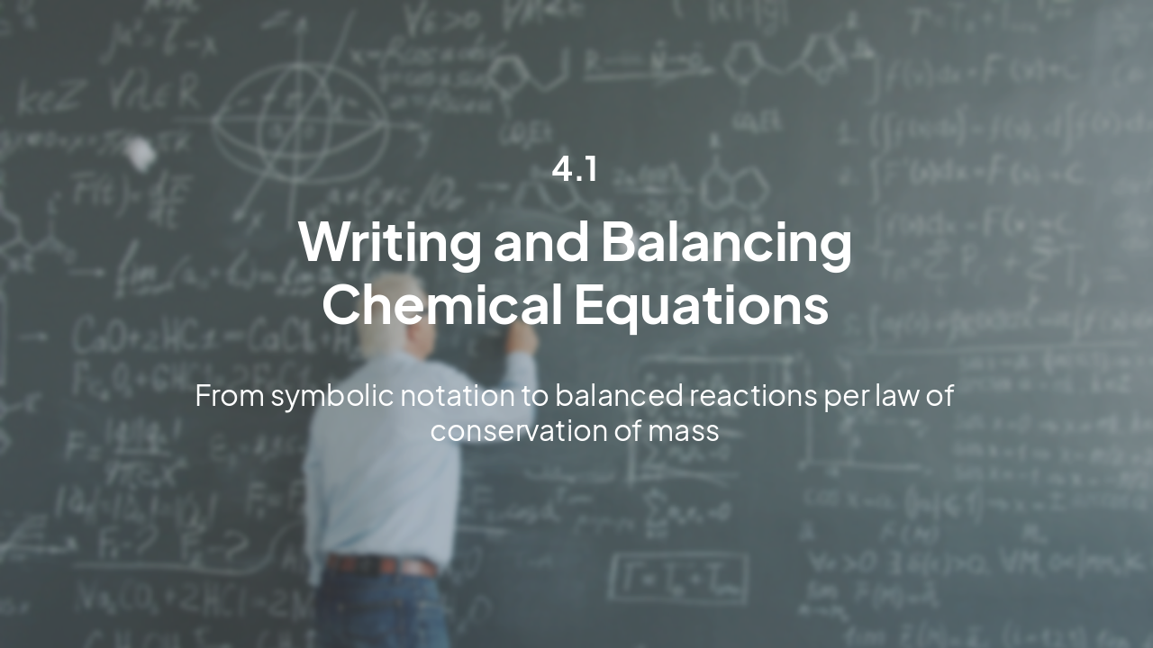 Slide 3 - Writing and Balancing Chemical Equations