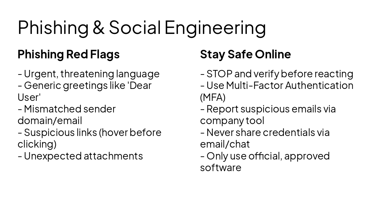 Slide 8 - Phishing & Social Engineering