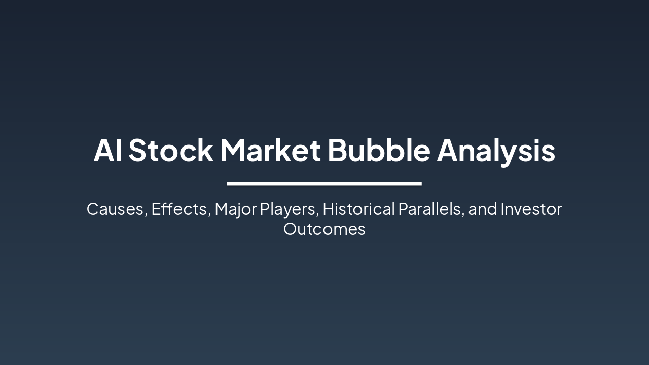 Slide 1 - AI Stock Market Bubble Analysis