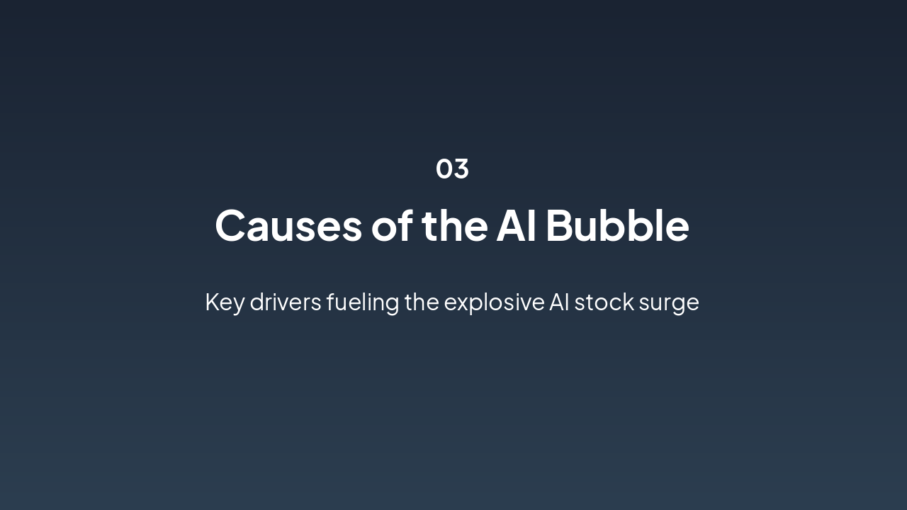 Slide 3 - Causes of the AI Bubble