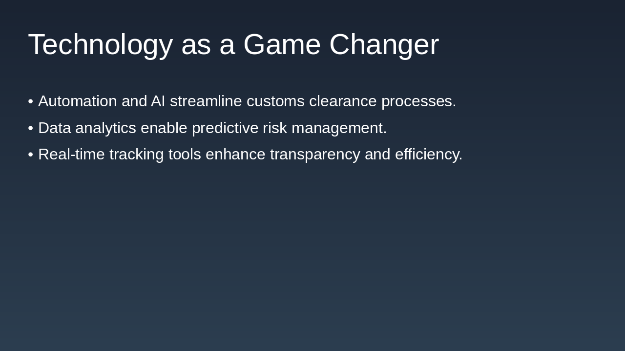 Slide 7 - Technology as a Game Changer