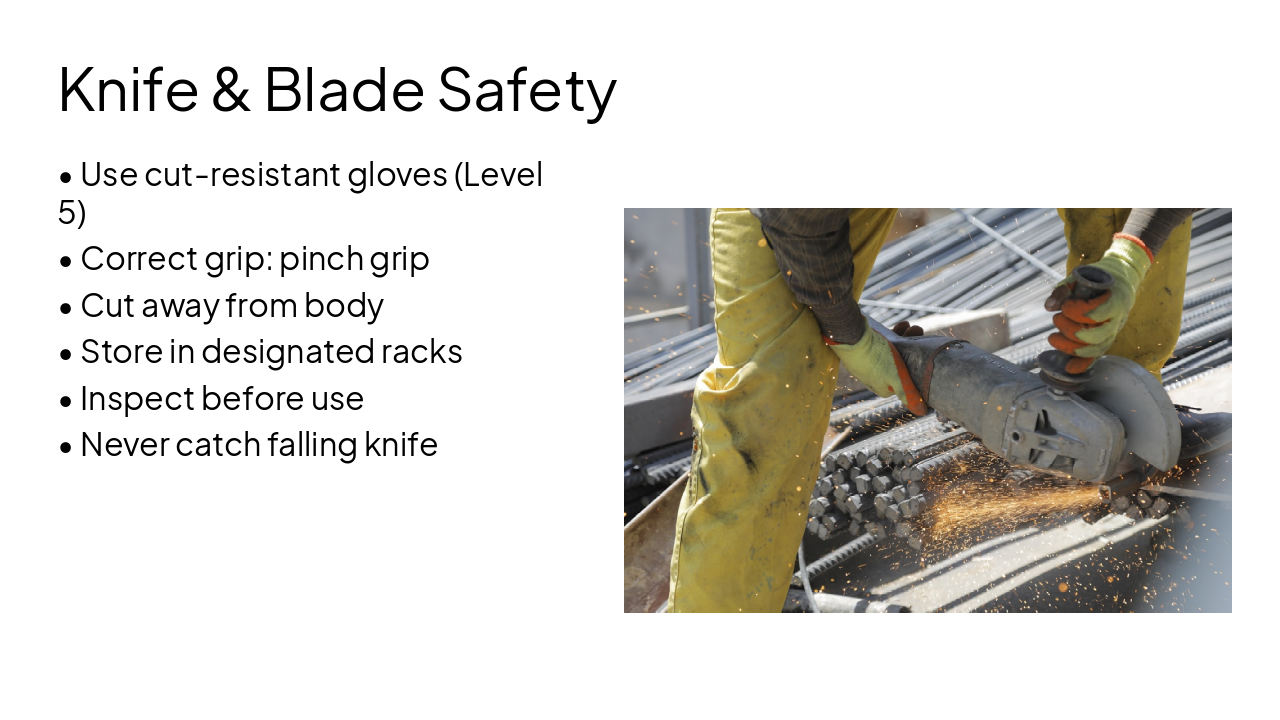 Slide 8 - Knife & Blade Safety