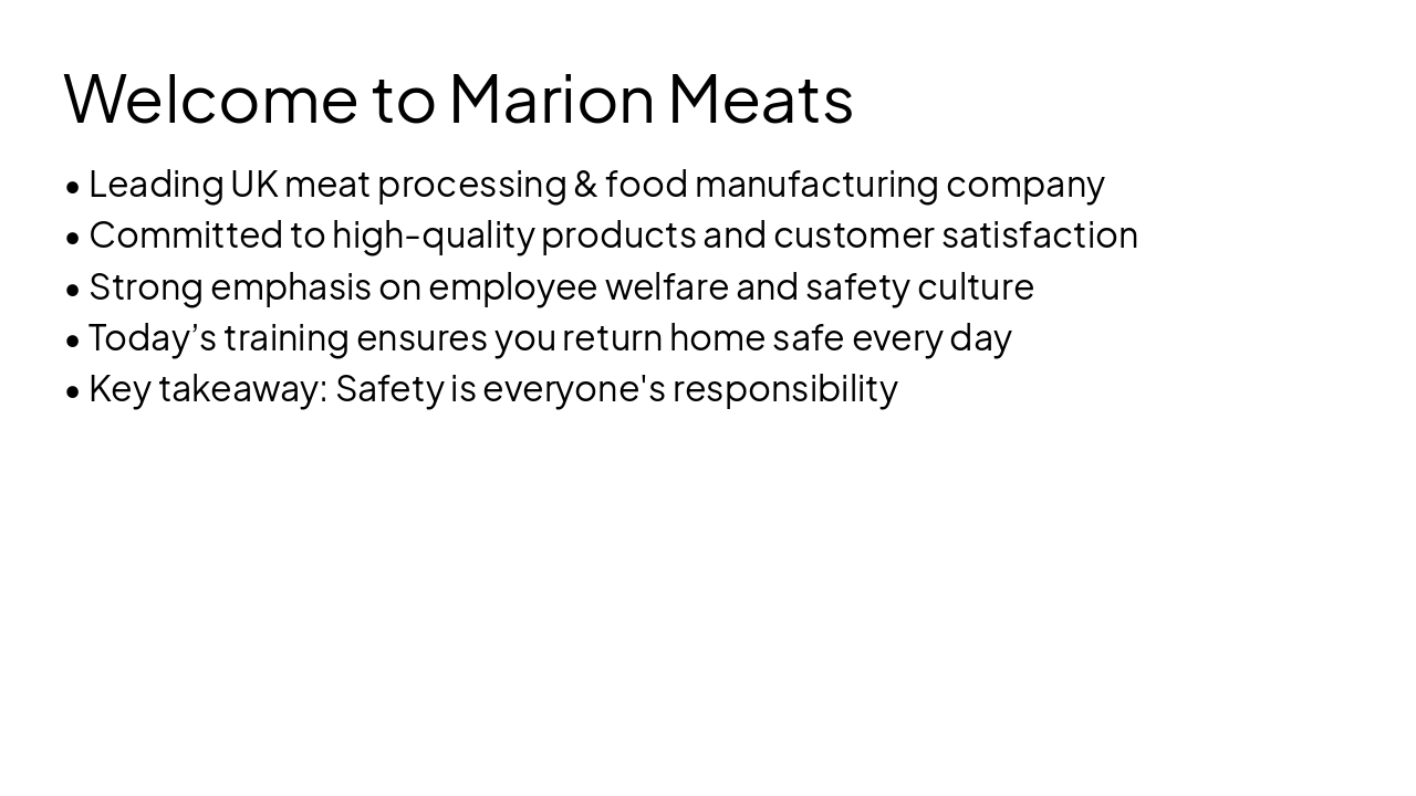 Slide 3 - Welcome to Marion Meats