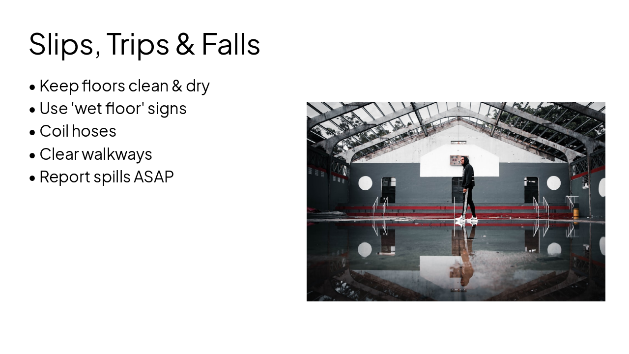 Slide 13 - Slips, Trips & Falls
