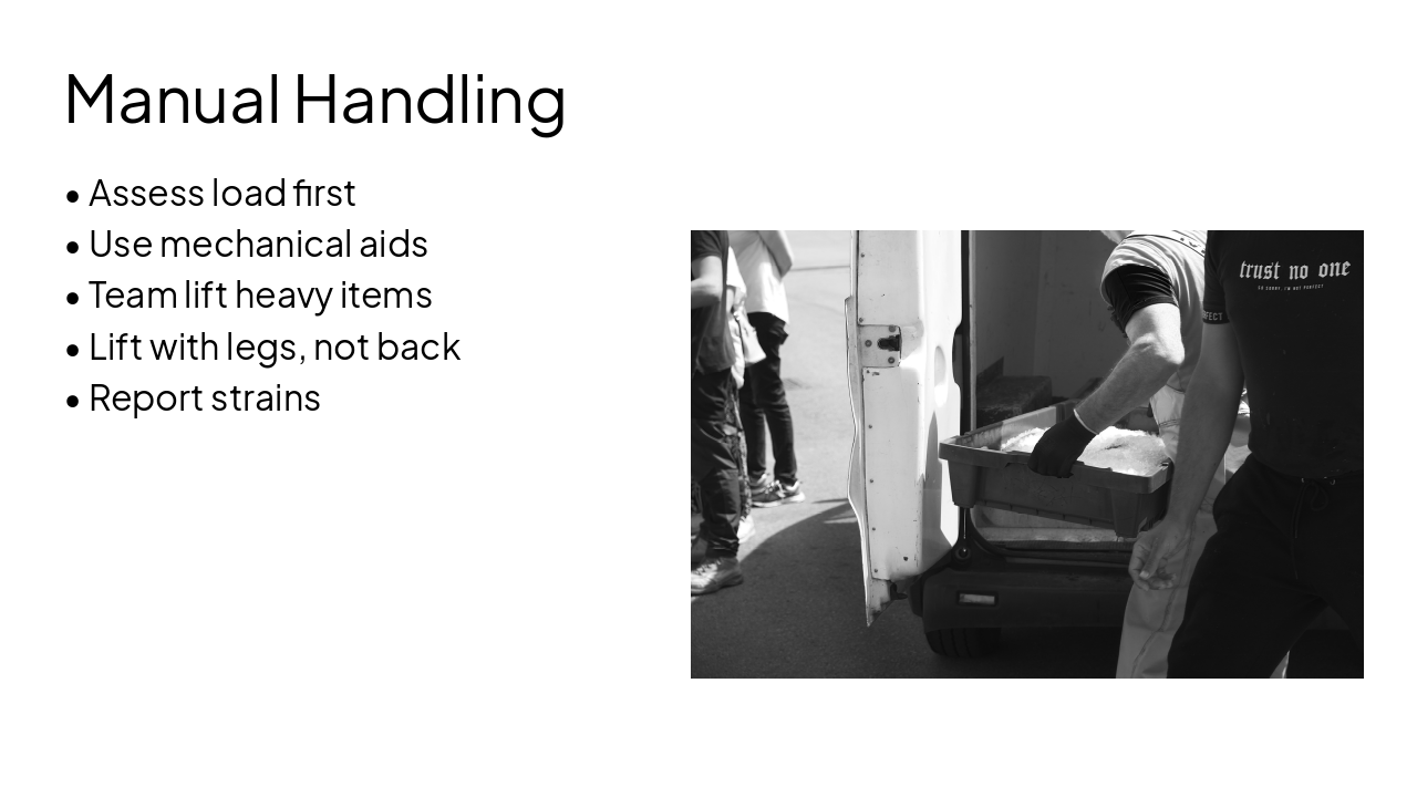 Slide 14 - Manual Handling