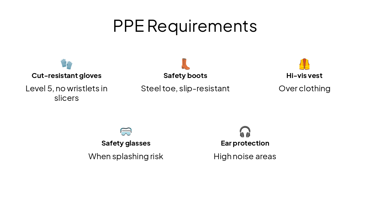 Slide 12 - PPE Requirements
