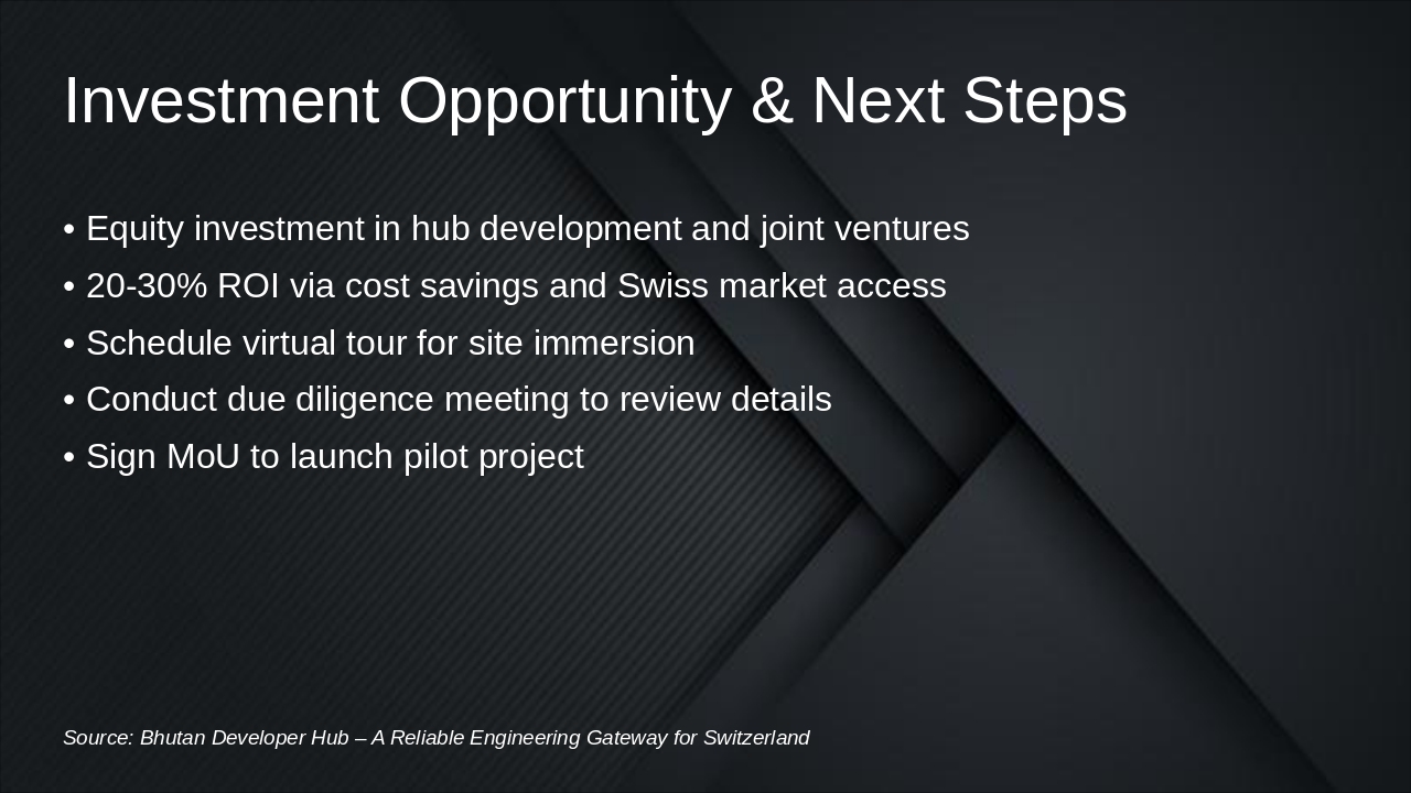 Slide 10 - Investment Opportunity & Next Steps