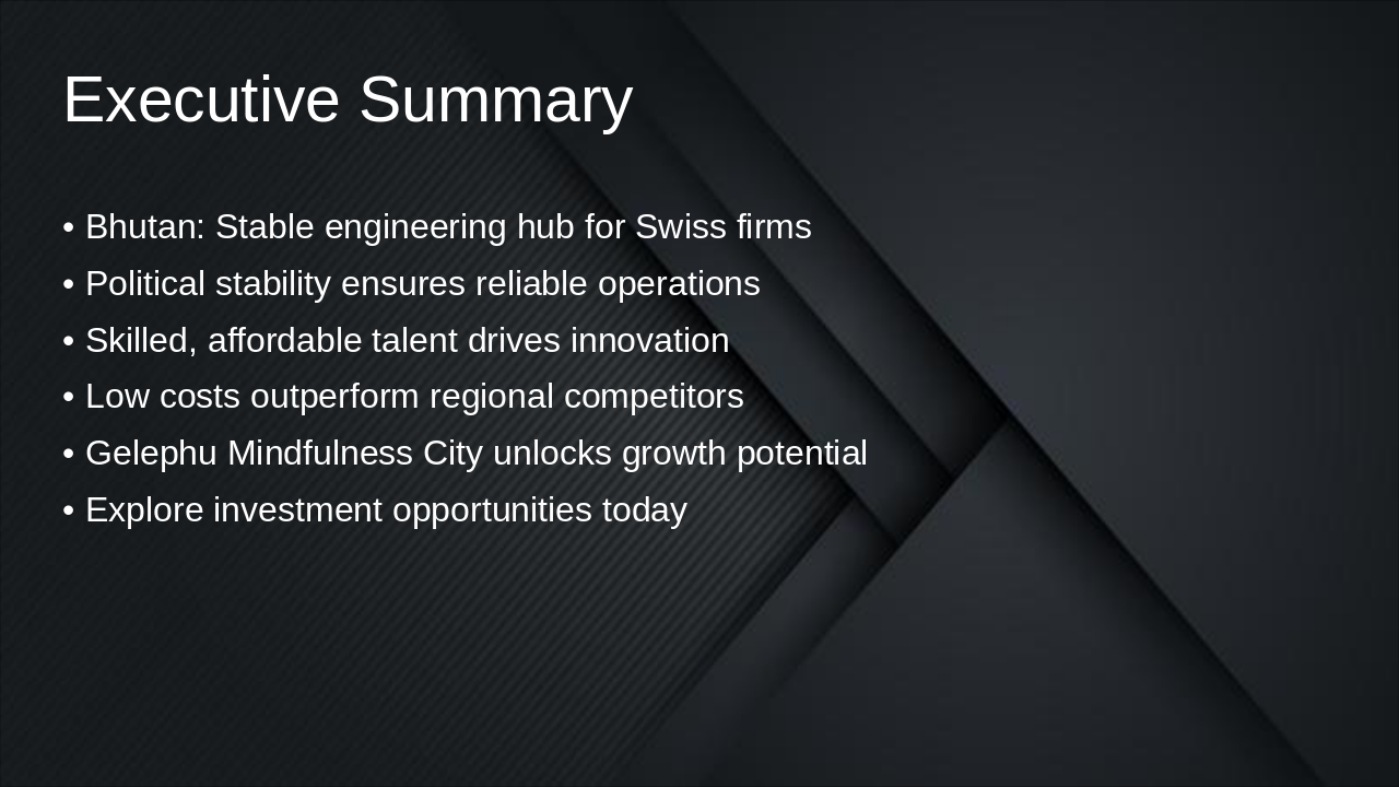 Slide 2 - Executive Summary