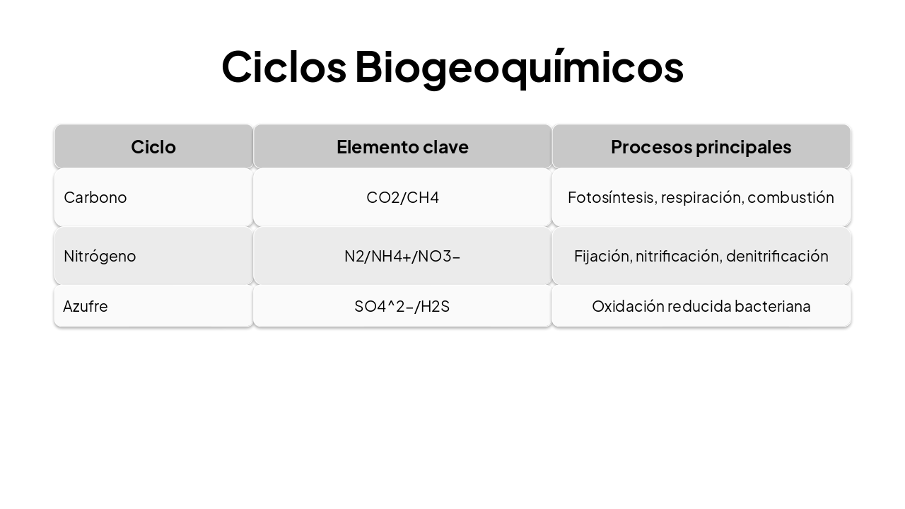 Slide 16 - Ciclos Biogeoquímicos