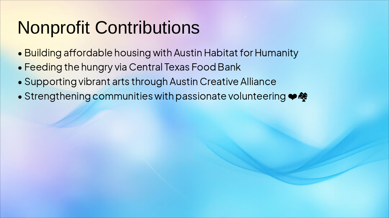 Slide 5 - Nonprofit Contributions