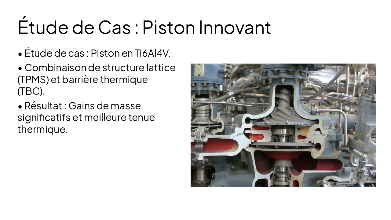 Slide 11 - Étude de Cas : Piston Innovant