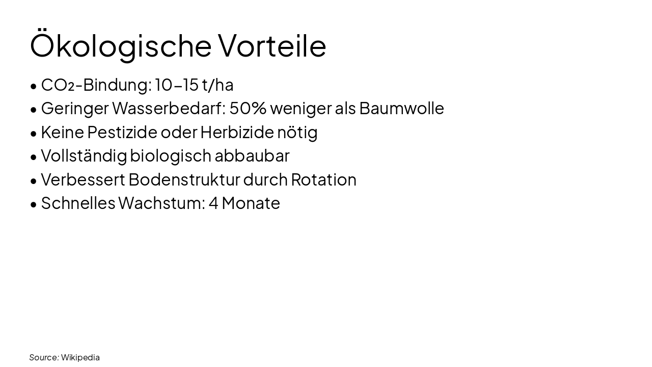 Slide 9 - Ökologische Vorteile