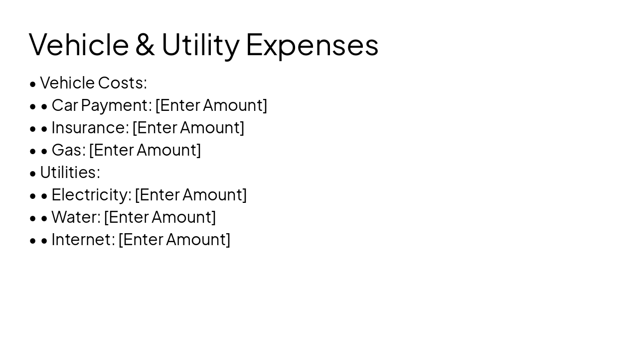 Slide 7 - Vehicle & Utility Expenses