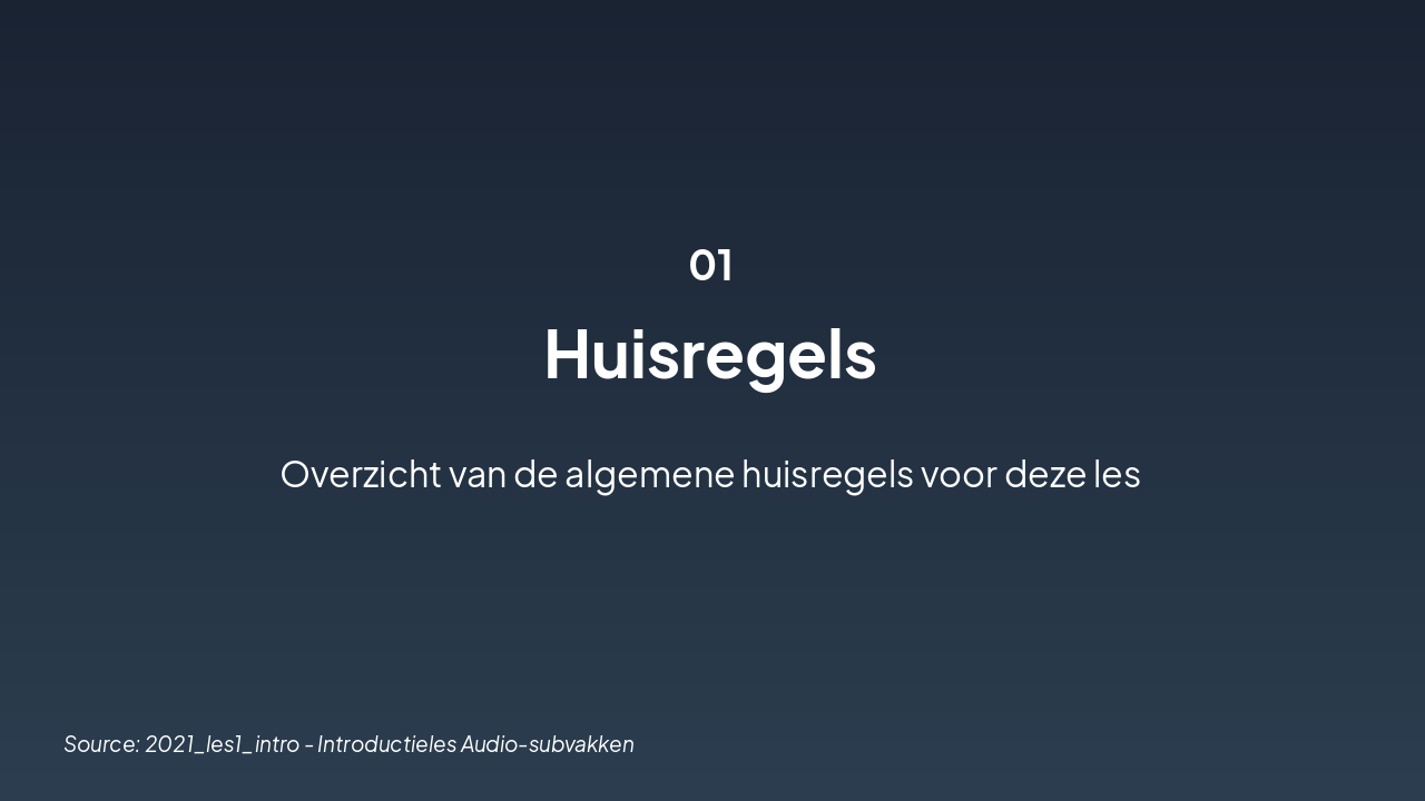 Slide 2 - Huisregels
