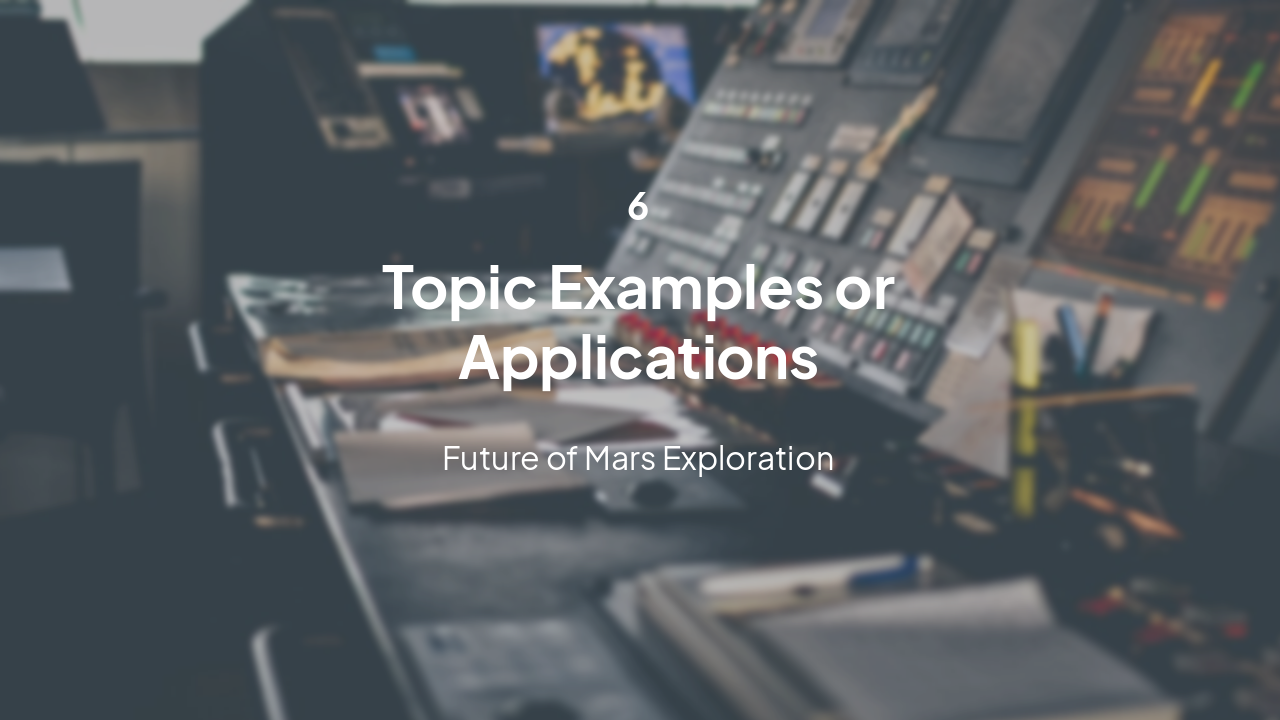 Slide 12 - Topic Examples or Applications
