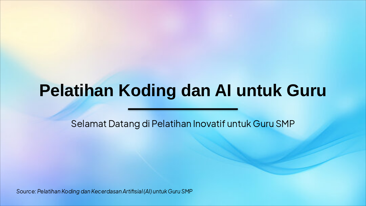 Pelatihan Koding & AI Inspiratif untuk Guru SMP
