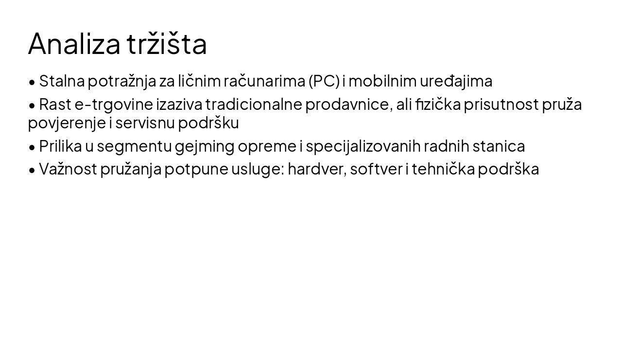 Slide 4 - Analiza tržišta