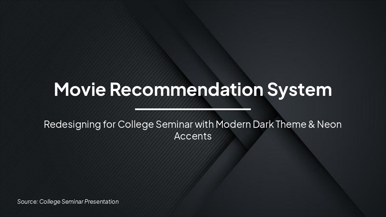 Revamped ML Movie Recommender Presentation