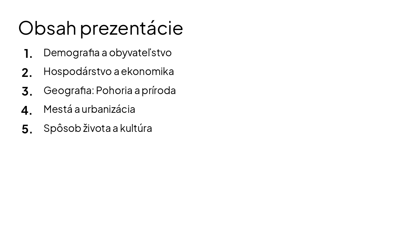 Slide 2 - Obsah prezentácie