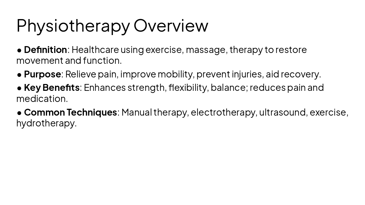 Physiotherapy Essentials