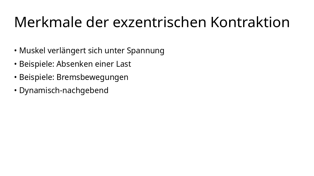 Slide 8 - Merkmale der exzentrischen Kontraktion