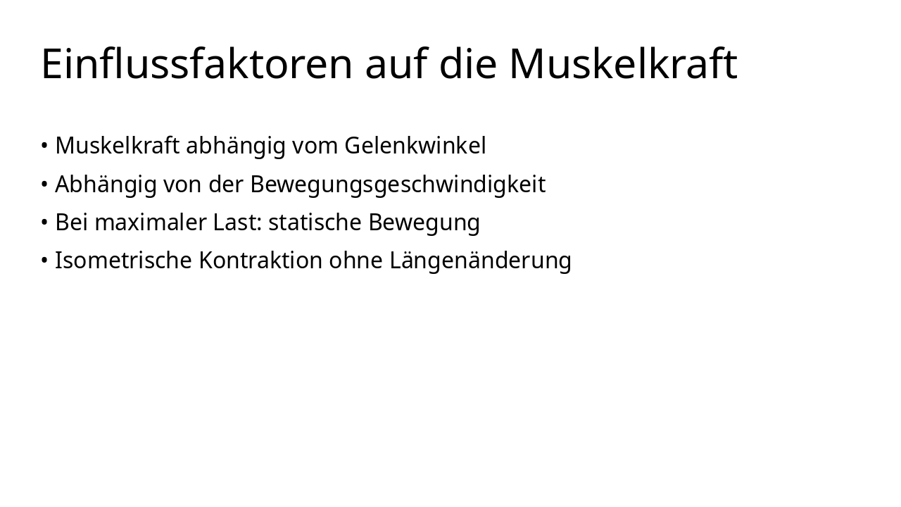 Slide 10 - Einflussfaktoren auf die Muskelkraft