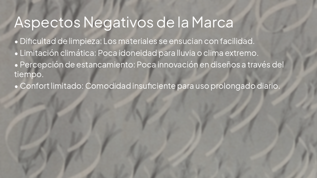 Slide 3 - Aspectos Negativos de la Marca