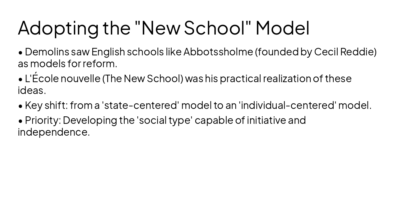 Slide 7 - Adopting the "New School" Model