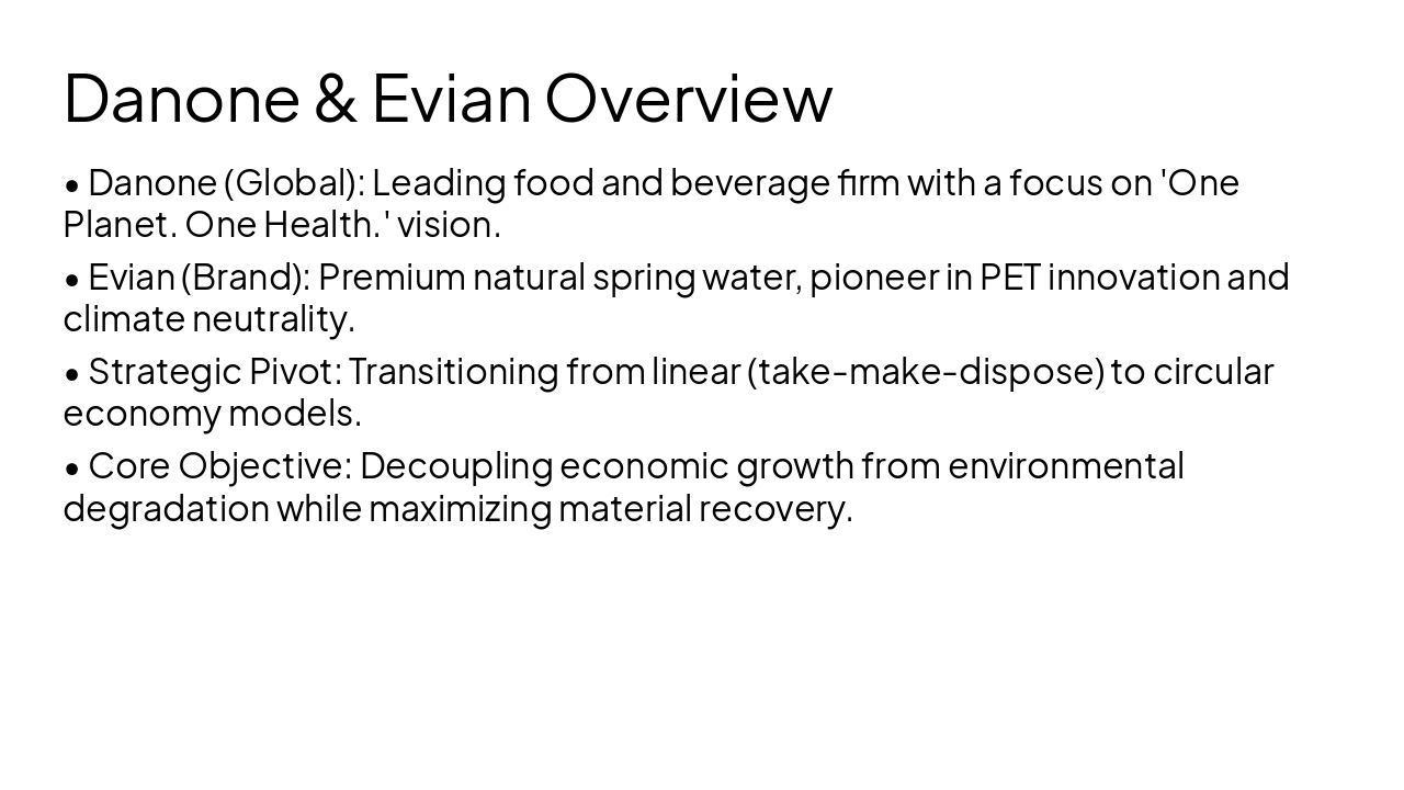 Slide 4 - Danone & Evian Overview